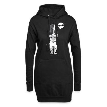Stubborn English Springer Spaniel - Hoodie-Kleid - Schwarz - Vorne