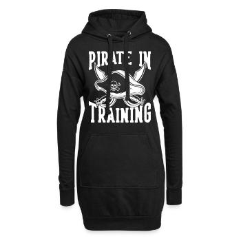 Pirat Totenkopf Freibeuter Kapitän Fun Geschenk - Hoodie-Kleid - Schwarz - Vorne