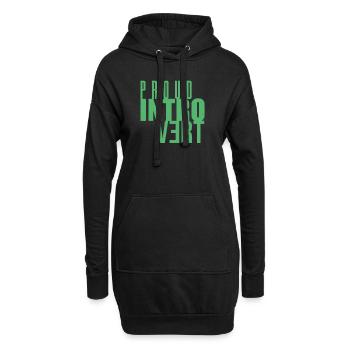 Stolzer Introvertierter Schüchtern Introvertiert - Hoodie-Kleid - Schwarz - Vorne