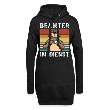 Beamter Kaffee Bär Beamtentum Beamte - Hoodie-Kleid - Schwarz - Vorne