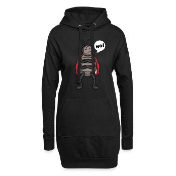Sturer Marienkäfer Marienkäferflügel Maikäfer - Hoodie-Kleid - Schwarz - Vorne