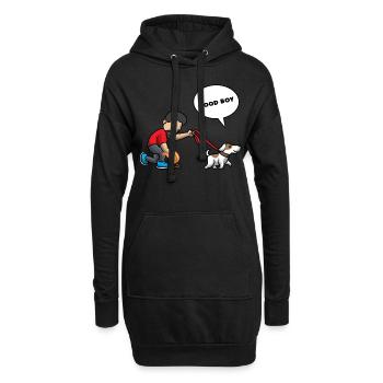 chien propriétaire de chien drôle propriétaire de chien - Sweat-shirt à capuche long Femme - noir - Devant