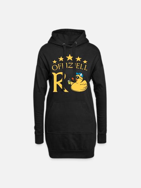 Rentner Rente Spruch Ruhestand Geschenkidee - Hoodie-Kleid - Schwarz