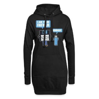 Ich bin dein Vater | NOOOOOOO Computer Scientist - Hoodie-Kleid - Schwarz - Vorne