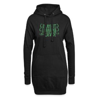 Bibliothécaire Bibliothécaire Bibliothèque Livre - Sweat-shirt à capuche long Femme - noir - Devant