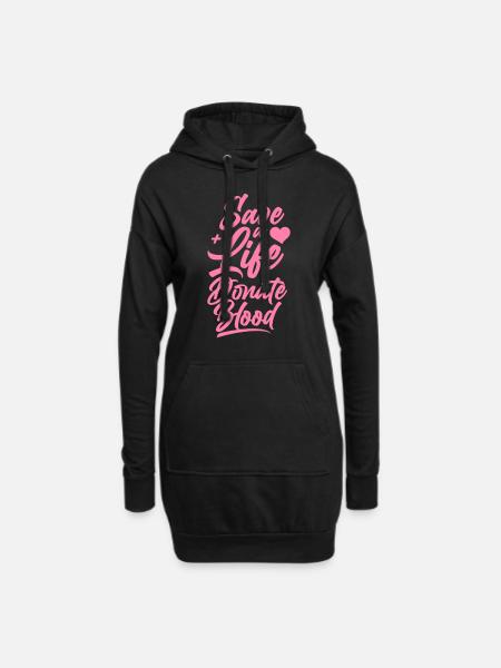 Blutspenden Blut Spenden Blutspende Blutspender - Hoodie-Kleid - Schwarz