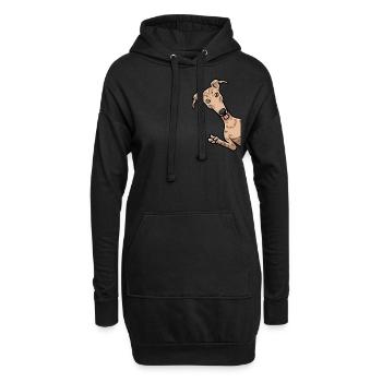 Galgo espanol chien à vélo - Sweat-shirt à capuche long Femme - noir - Devant