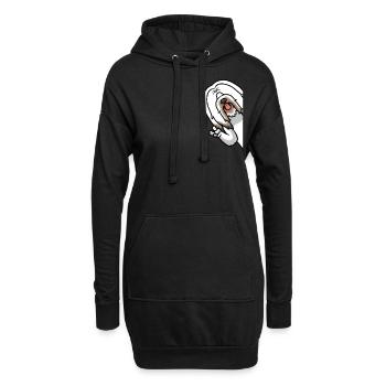 Tibet Terrier chien - Sweat-shirt à capuche long Femme - noir - Devant