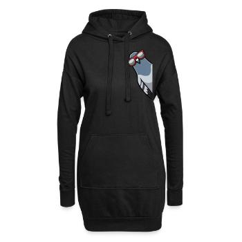 Éleveur de pigeons pigeons colombophile - Sweat-shirt à capuche long Femme - noir - Devant