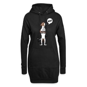 Sturer Whippet Chien Petit lévriers anglais - Sweat-shirt à capuche long Femme - noir - Devant