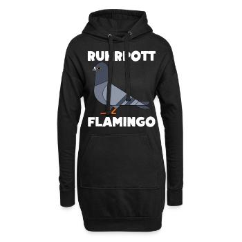 Ruhrpott Flamingo Taube Geschenk - Hoodie-Kleid - Schwarz - Vorne