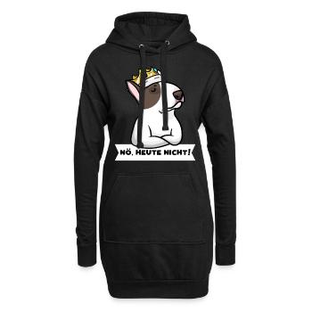 Sturer Miniatur Bullterrier Hund - Hoodie-Kleid - Schwarz - Vorne
