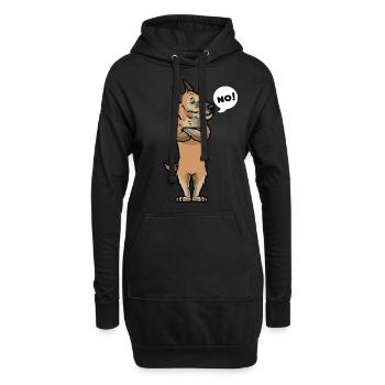 Chien Laekenois têtu Berger Belge - Sweat-shirt à capuche long Femme - noir - Devant