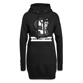 Stubborn Cão De Água Português Chien Portugais - Sweat-shirt à capuche long Femme - noir - Devant