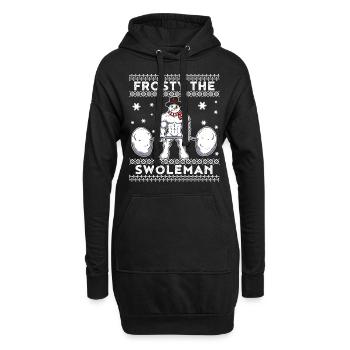 Frosty The Swoleman Schneemann Geschenk - Hoodie-Kleid - Schwarz - Vorne
