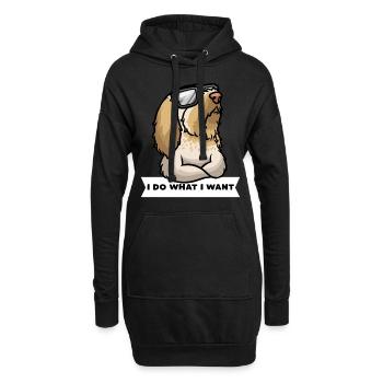 Têtu Spinone Italiano Chien Italien - Sweat-shirt à capuche long Femme - noir - Devant