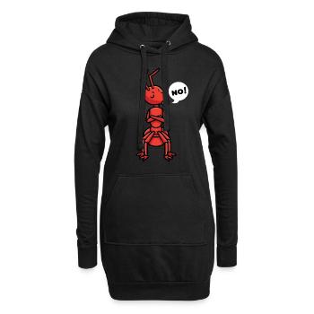 Ameise Feuerameise Insektenstaat Entemologe - Hoodie-Kleid - Schwarz - Vorne