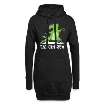 T-Rex Tai Chi Shadow Boxer Shadow Boxing - Sweat-shirt à capuche long Femme - noir - Devant