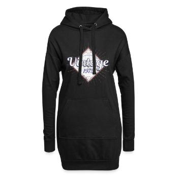 Limited Edition Geburtsjahr 1975 Vintage 1975 - Hoodie-Kleid - Schwarz - Vorne