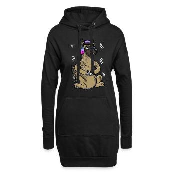 Hollandse Herdershond Chien Gamer Néerlandais - Sweat-shirt à capuche long Femme - noir - Devant