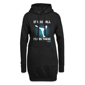 If You Fall I Will Be There Ice Skating Figure - Hoodie-Kleid - Schwarz - Vorne
