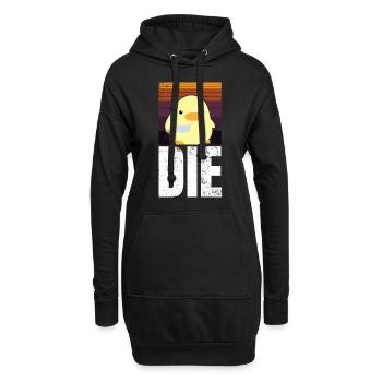 LE Canard Die Die avec Couteau Canard Avec Couteau Mème - Sweat-shirt à capuche long Femme - noir - Devant