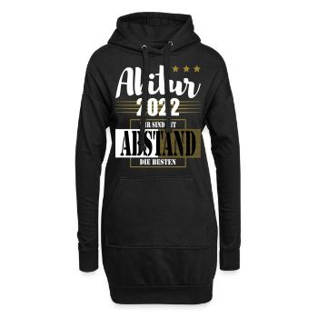Abitur 2022 Wir sind mit Abstand die Besten - Hoodie-Kleid - Schwarz - Vorne