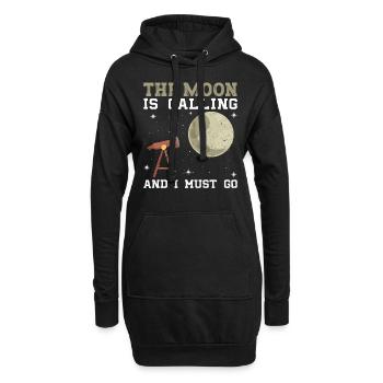 La Lune appelle et je dois partir - Mond - Sweat-shirt à capuche long Femme - noir - Devant