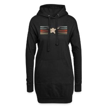 Fallschirmspringer Freifaller Fallschirmspringen - Hoodie-Kleid - Schwarz - Vorne