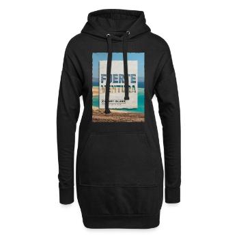 Fuerteventura Sommer Sonne Strand Meer Palmen - Hoodie-Kleid - Schwarz - Vorne