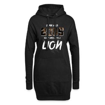 Born Wild 2005 Jahrgang 2005 17. Geburtstag Löwen - Hoodie-Kleid - Schwarz - Vorne