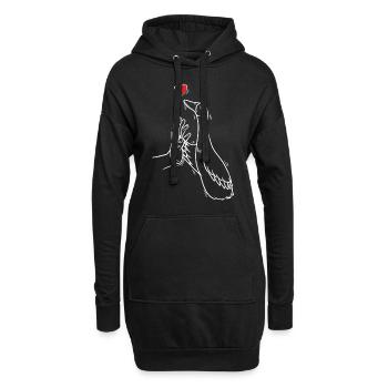 Laufente lustig Laufenten - Hoodie-Kleid - Schwarz - Vorne