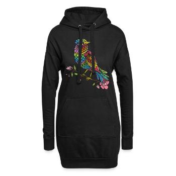 Vogel Mandala Vogelbeobachter Vogelfreund Buntes - Hoodie-Kleid - Schwarz - Vorne