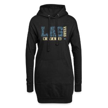 Las Vegas Nevada Bundesstaat Amerika USA - Hoodie-Kleid - Schwarz - Vorne