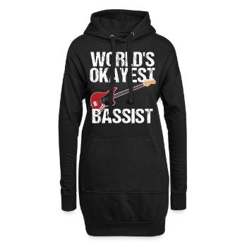 Bassist Musik Musiker Bass Geschenk - Hoodie-Kleid - Schwarz - Vorne