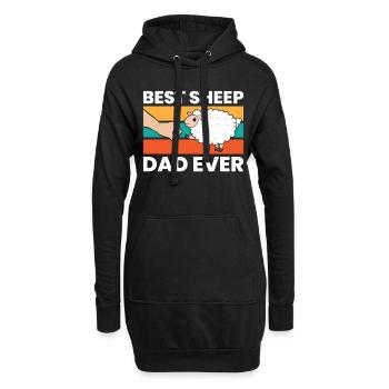 Bester Schafsvater aller Zeiten Niedliches Schaf - Hoodie-Kleid - Schwarz - Vorne
