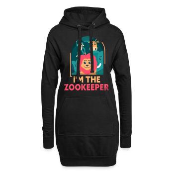 Je suis le zookeeper Profession Zookeeper Zookeeper - Sweat-shirt à capuche long Femme - noir - Devant