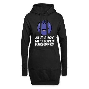 Nur ein Junge, der Blaubeeren liebt - Hoodie-Kleid - Schwarz - Vorne