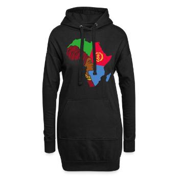 Eritrea Eritreische Flagge Asmara Black Heritage - Hoodie-Kleid - Schwarz - Vorne
