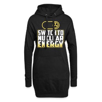Energiewende Auf Atomkraft Kernkraft Atomenergie - Hoodie-Kleid - Schwarz - Vorne