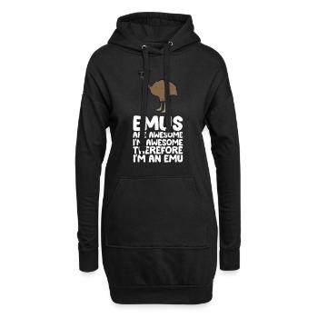 Emus sind fantastisch. Ich bin fantastisch, also - Hoodie-Kleid - Schwarz - Vorne