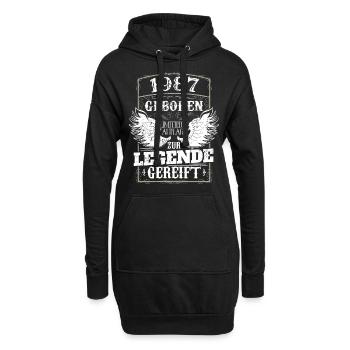 Vintage 1987 Geburtstag Geburtsjahr 1987 Männer - Hoodie-Kleid - Schwarz - Vorne