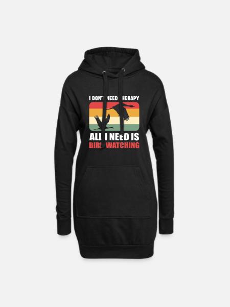 Vogel Beobachter Vögel Beobachten Vogelfreund Vöge - Hoodie-Kleid - Schwarz