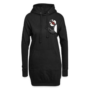 Papageitaucher Vogelliebhaber - Hoodie-Kleid - Schwarz - Vorne