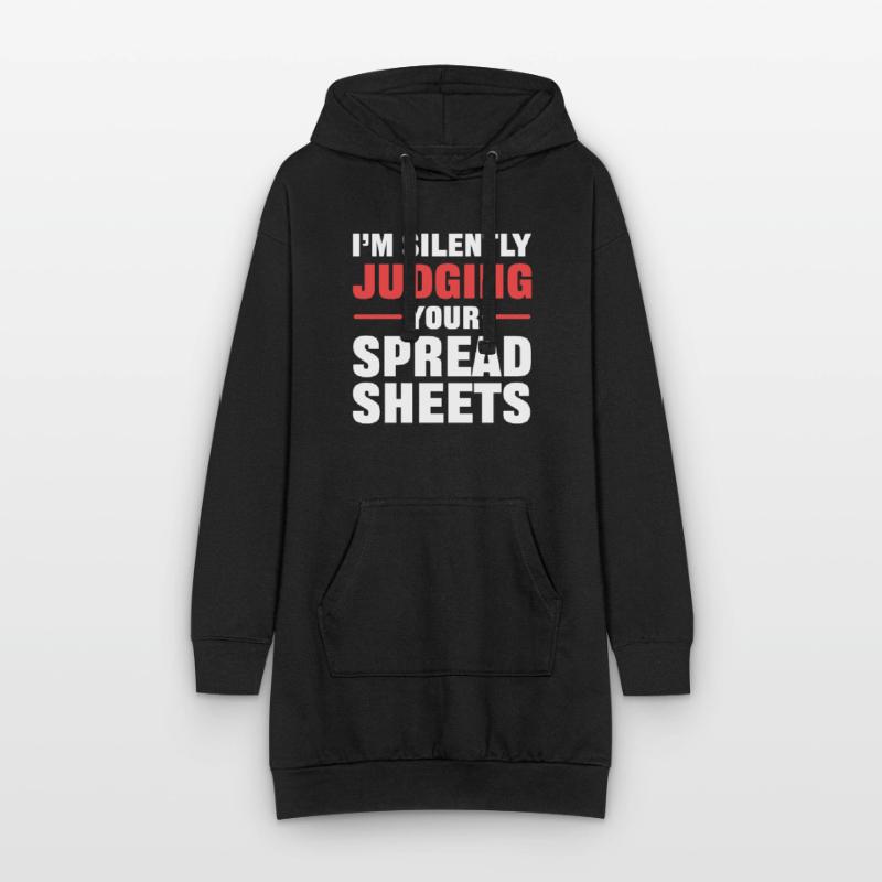 Calculatrice de feuille de calcul comptable comptable Sweat-shirt à capuche long Femme