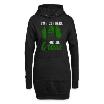 Ich Bin Nur Wegen Des Grases Hier Rasenmähen Gras - Hoodie-Kleid - Schwarz - Vorne