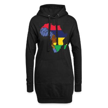 Drapeau de l’île Maurice Drapeau Afrique Souvenir ethnique - Sweat-shirt à capuche long Femme - noir - Devant