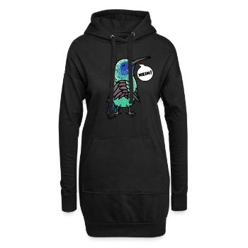 Sturer Kolibri Vogel Nein - Hoodie-Kleid - Schwarz - Vorne