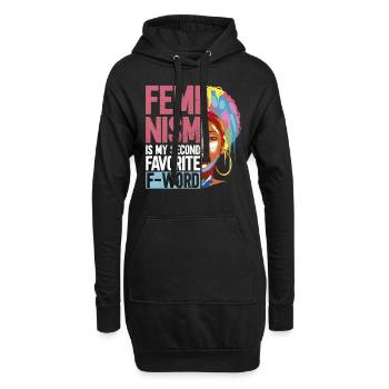 Feminismus Frauenrechte Women Empowerment Feminist - Hoodie-Kleid - Schwarz - Vorne