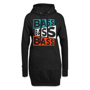 BASSE BASSE BASSE DJ/Rave/Party/Club/Festival - Sweat-shirt à capuche long Femme - noir - Devant